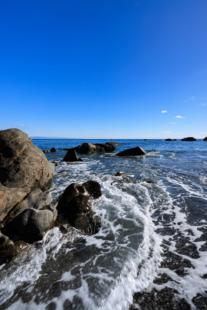 桂浜にて 波打ち際