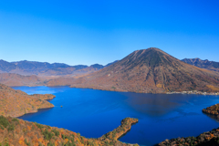 中禅寺湖と男体山