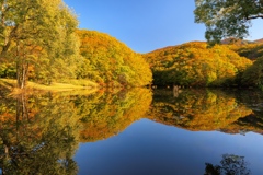 曲沢沼 リフレクション 曲沢沼 リフレクション