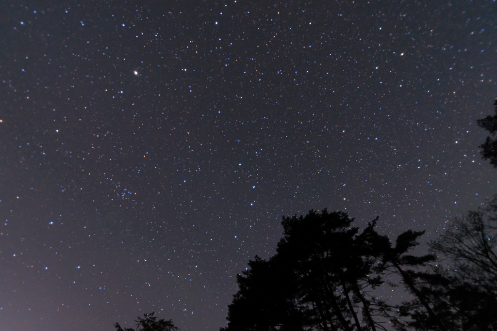 阿智村の星空（北西方面）