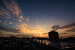 自宅屋上夕焼け　その１