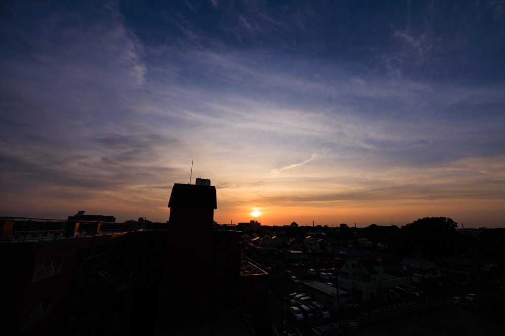 自宅屋上夕焼け　その１