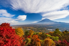 鳴沢村　紅葉台にて