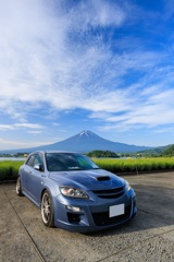 大石公園 愛車と富士