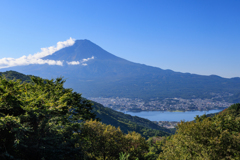 御坂峠より 富士山と河口湖