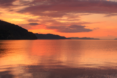 湖南港 夕焼け