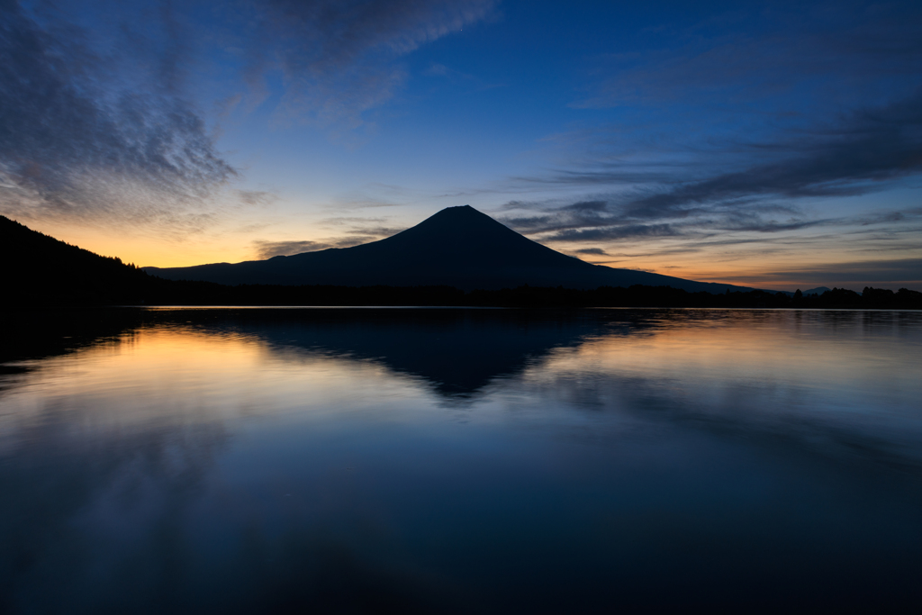 田貫湖 夜明け前