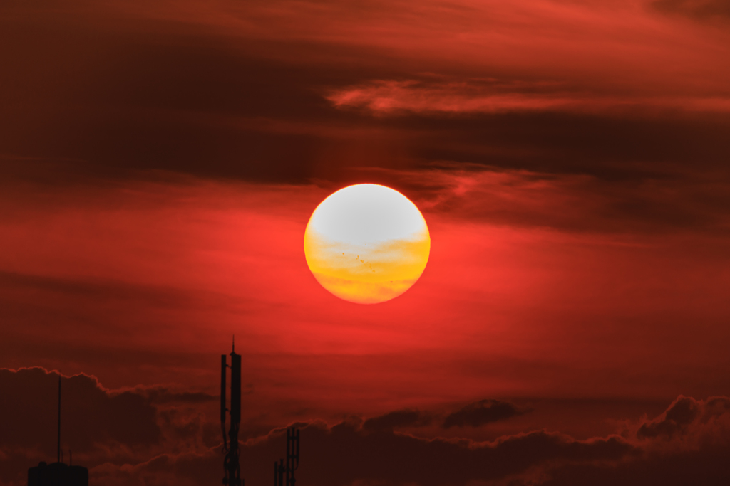 シリーズ 屋上夕焼け 夕日に寄る！