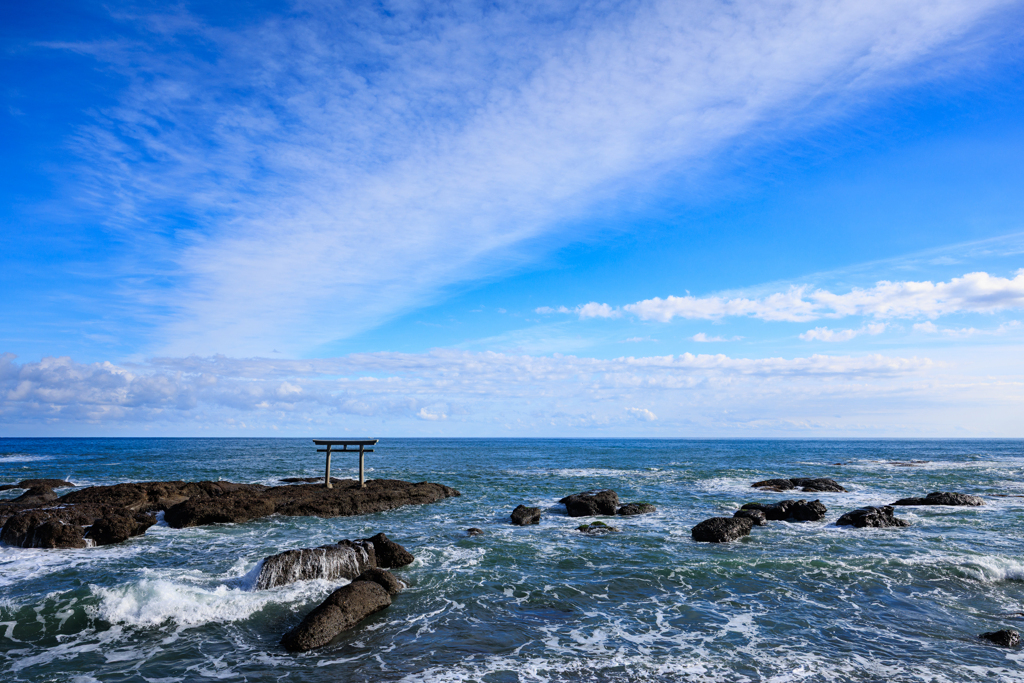 大洗磯前神社 青空ヽ(^o^)丿