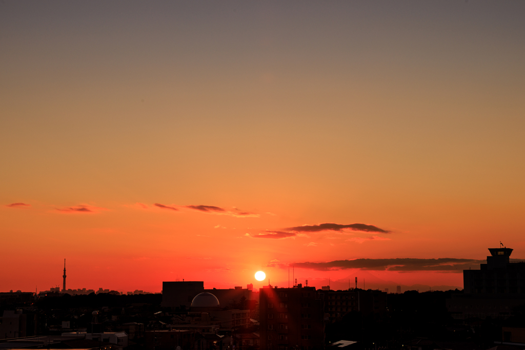 今年最初の屋上夕焼け　その１