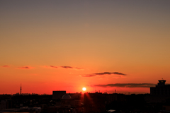 今年最初の屋上夕焼け　その１
