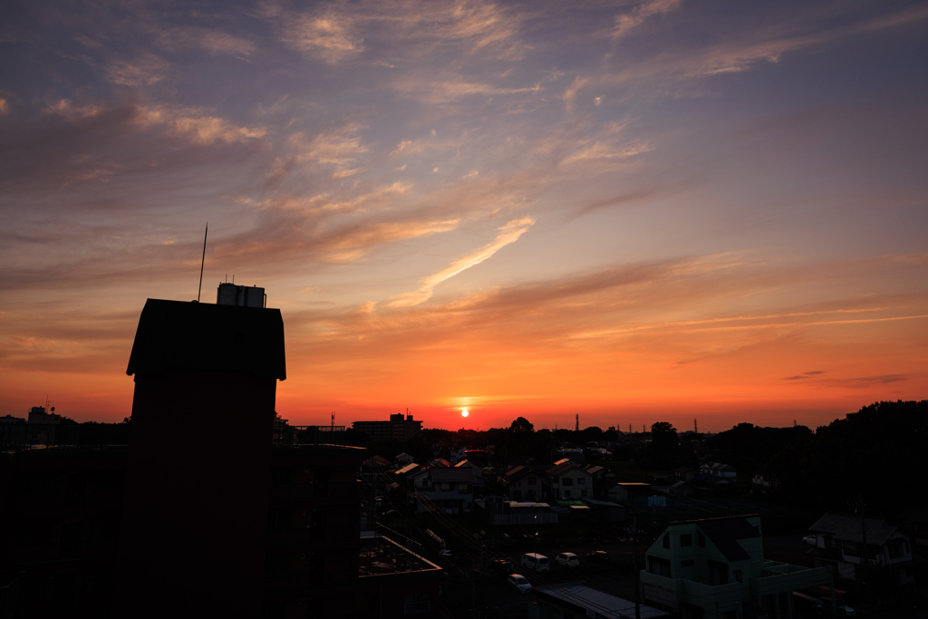 シリーズ 屋上夕焼け 　その１