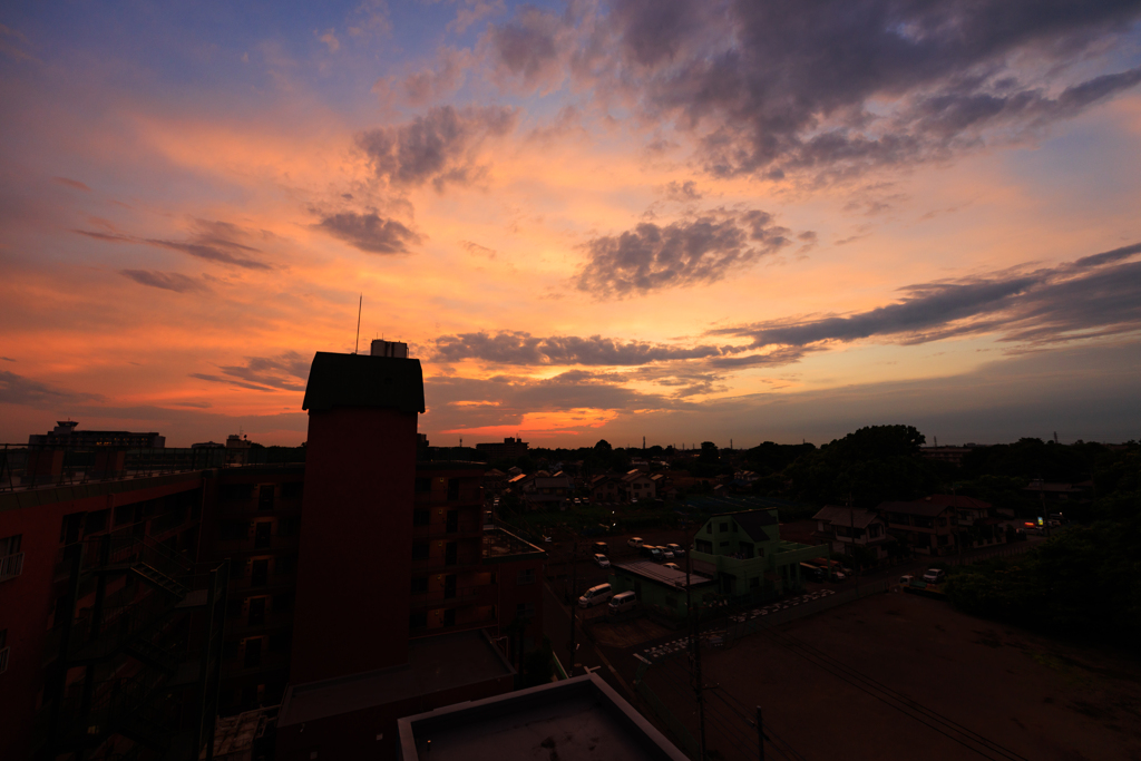 シリーズ　自宅屋上夕焼け　その２