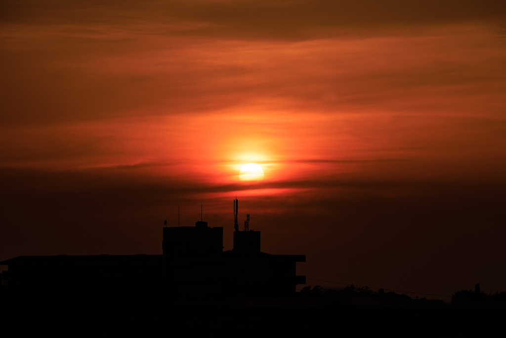 自宅屋上夕焼け　その２