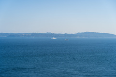 白い船と房総半島