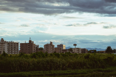 夕日の差す景色