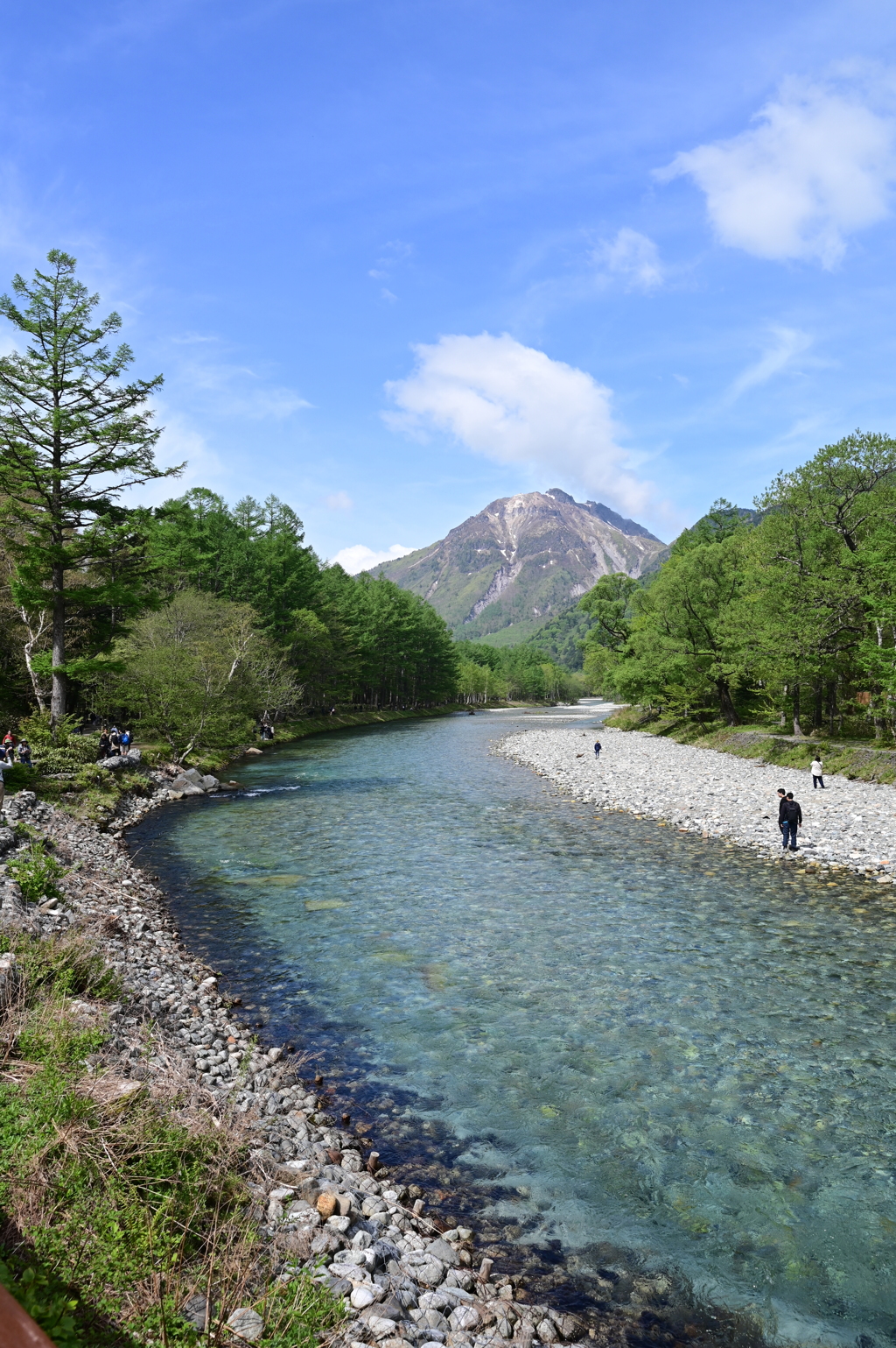 梓川と焼岳
