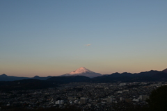 朝焼けの富士山