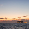 夕陽と江ノ島