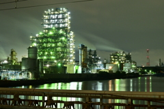 川崎工場夜景…扇橋から…