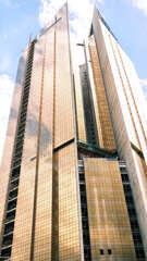 金色の超高層廃墟ビル。