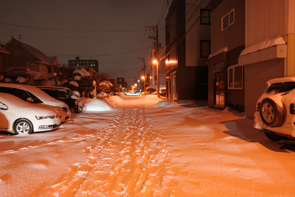 クリスマスの、深夜の、札幌