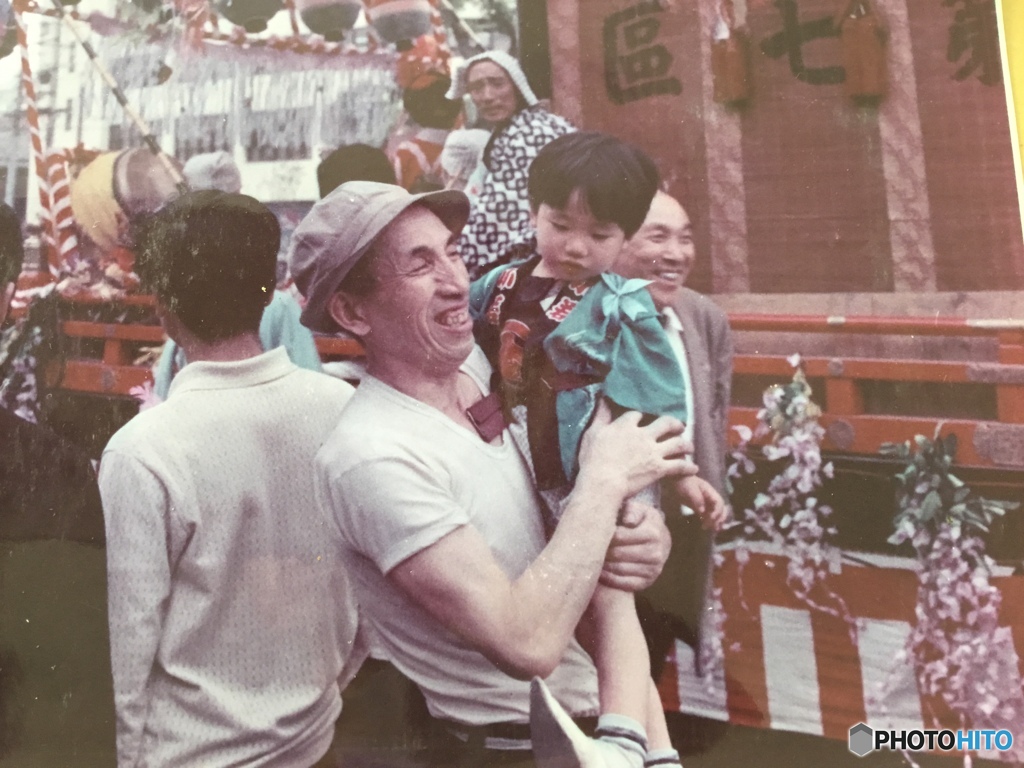 祖父、札幌のお祭り、3歳の僕