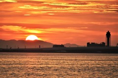 夕暮れな関西空港