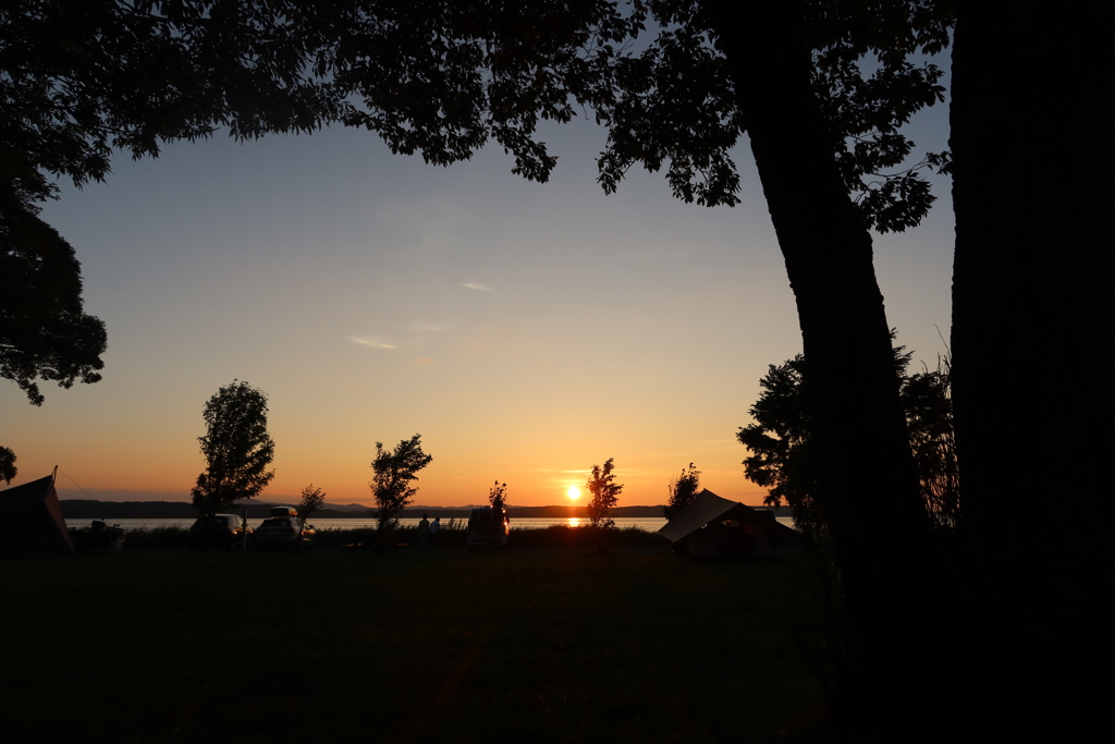 クッチャロ湖の夕日