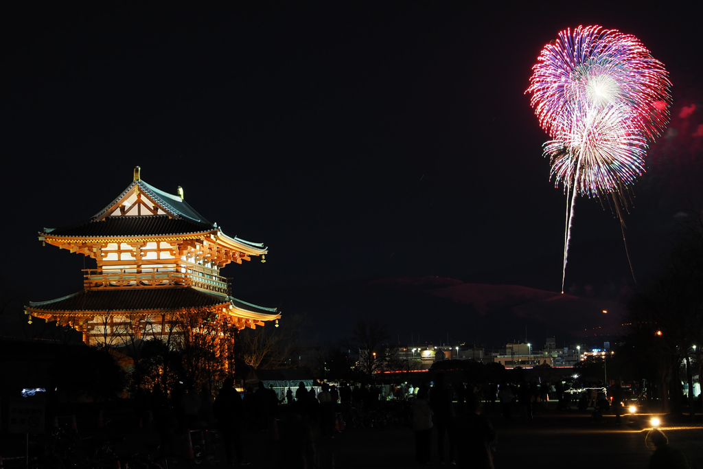 1月の朱雀門