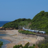 新緑と海と特急列車その２