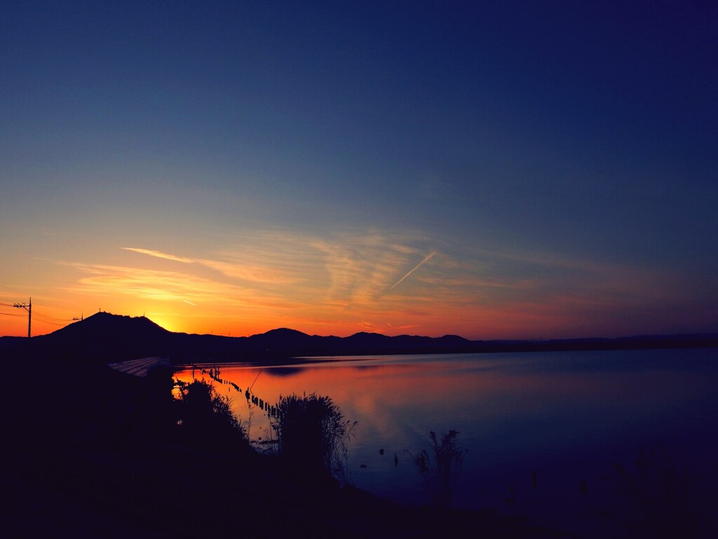 夕日