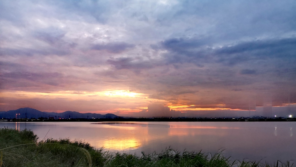 夕景。