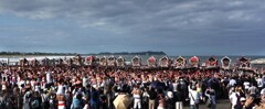 大原はだか祭り･･･汐踏み前の神輿結集
