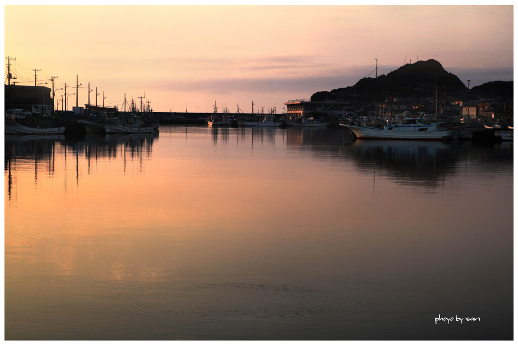 外房よいとこ　大原漁港の夜明け