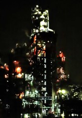 横浜夜景２･･･臨海工場