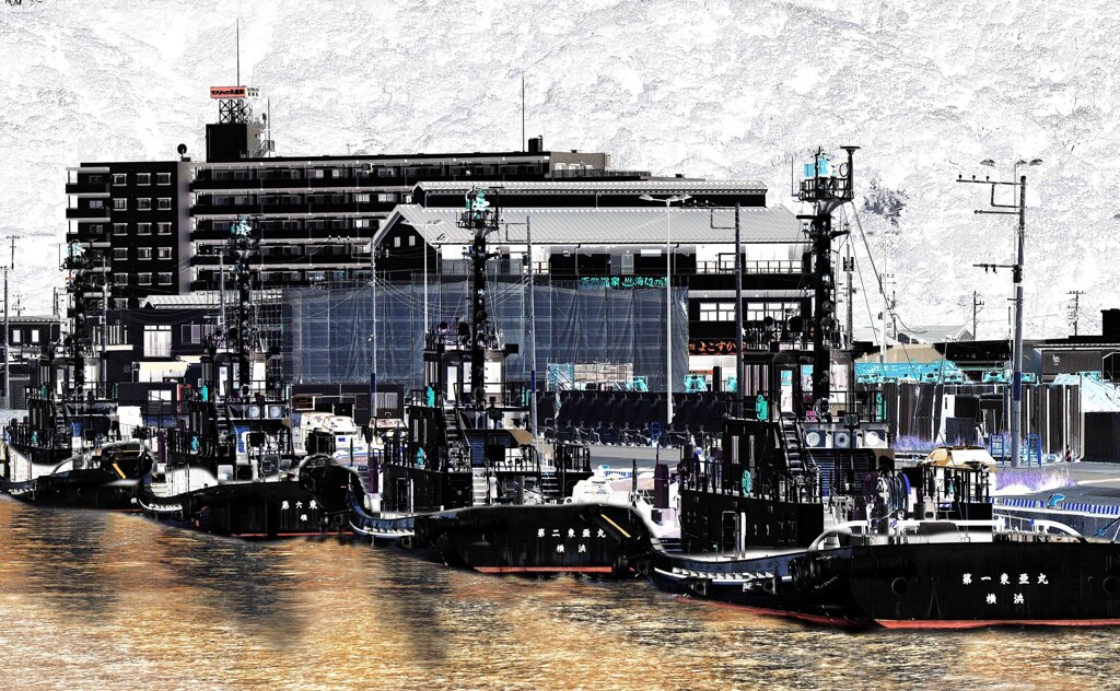 桟橋･･･久里浜火力発電所