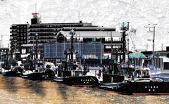 桟橋･･･久里浜火力発電所