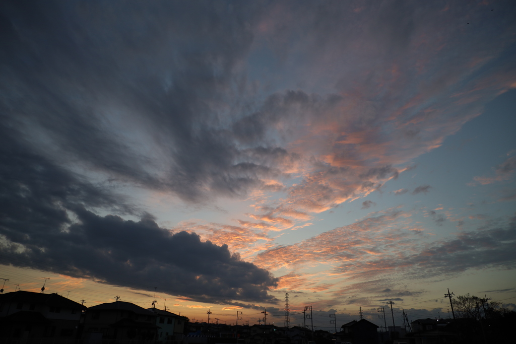 夕方 西の空