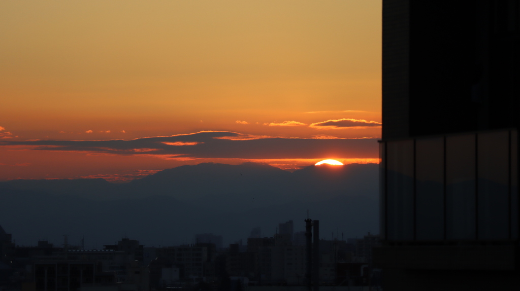 日没の瞬間