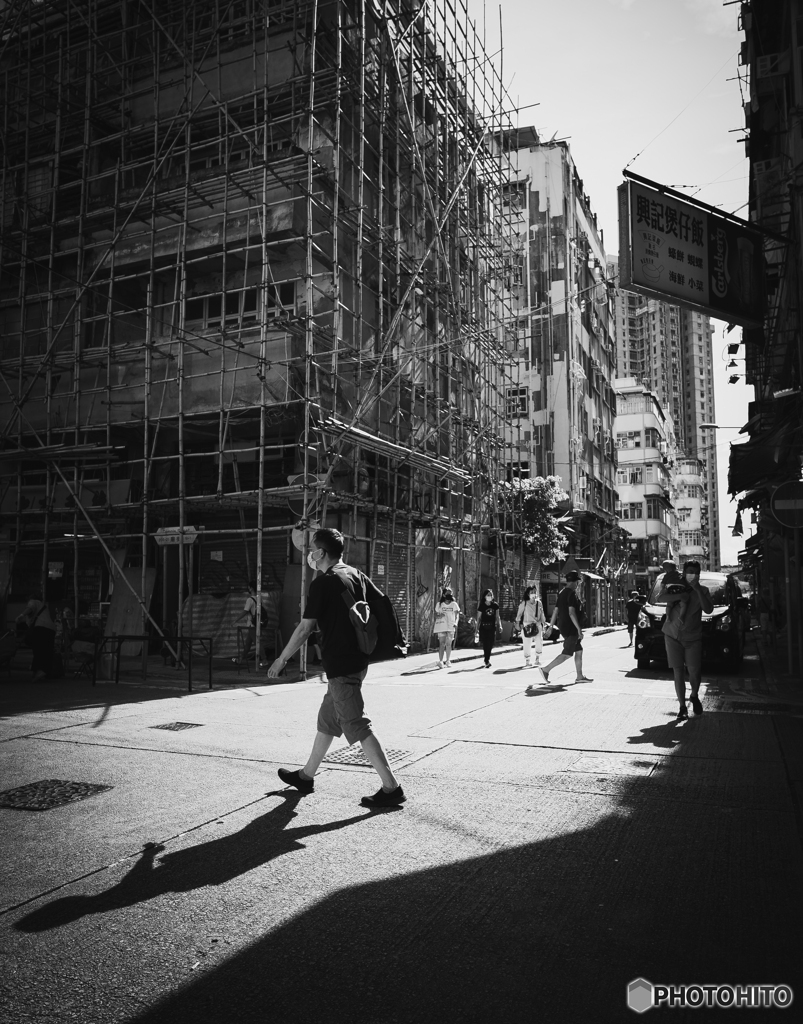 香港のモノクロ写真