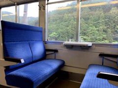 引地研介の田舎を走る電車の椅子