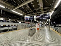 引地研介の人が少ない新幹線の東京駅