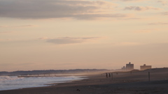 九十九里浜 冬の夕景
