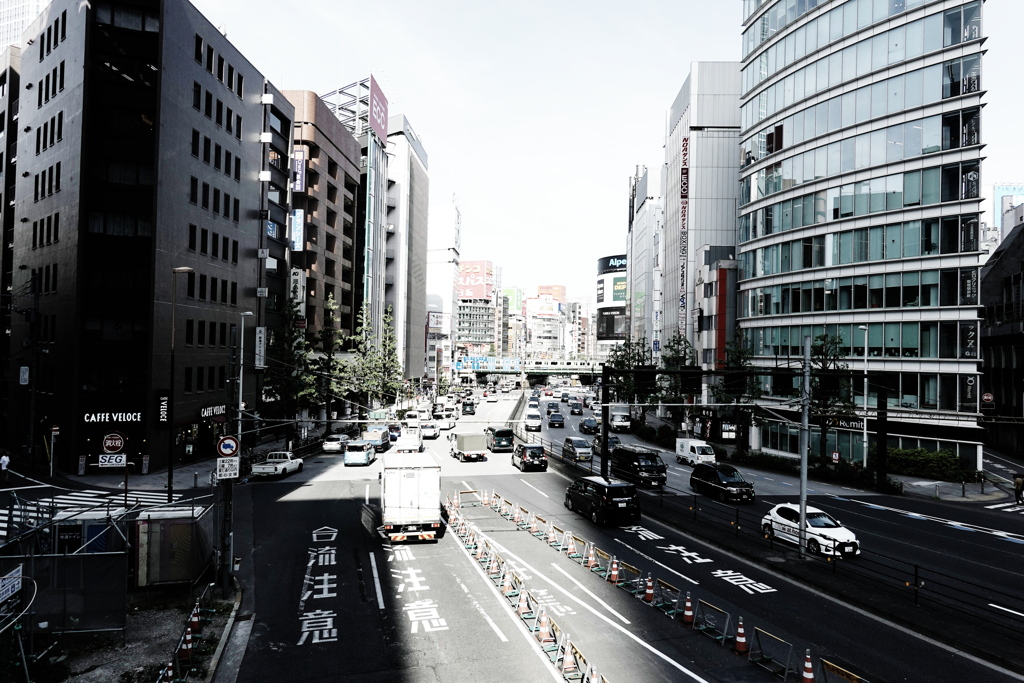 新宿スナップ ・歩道橋から
