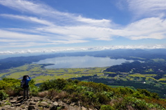 大湖を頂上より