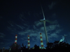 風車夜景