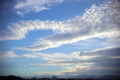 河のように流れる雲