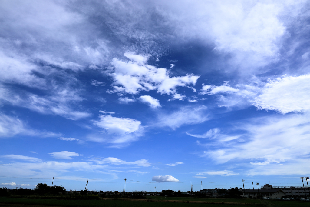 白い雲と青い空