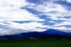 曇天の西空
